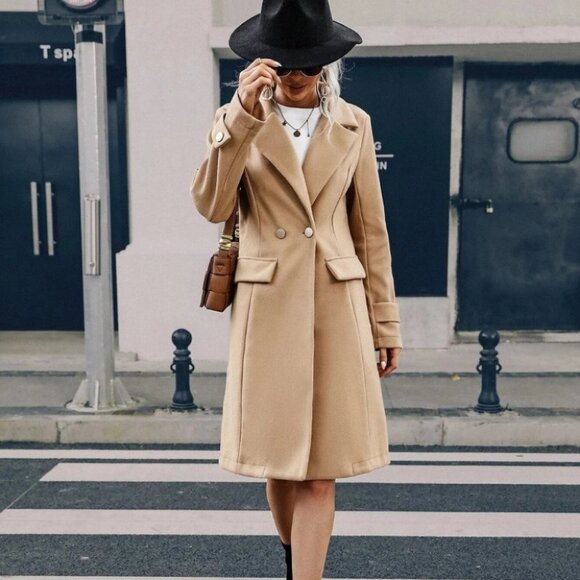 Tan Womens Overcoat - Picture 1 of 5